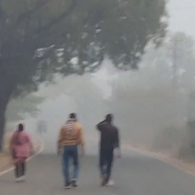 शिवपुरी में दो दिन में 2.8 डिग्री लुढ़का पारा:कोहरे से विजिबिलिटी 500 मीटर के आसपास रही; अधिकतम तापमान 22.2 दर्ज