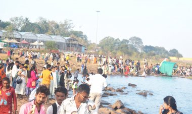 गंगरेल में बढ़े पर्यटक, साल के पहले रविवार को भारी भीड़