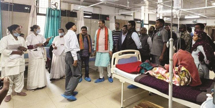 स्वास्थ्य मंत्री ने महारानी अस्पताल का किया निरीक्षण