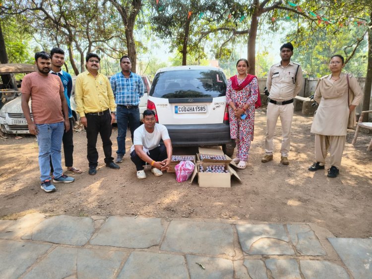 आबकारी विभाग ने जप्त की मध्यप्रदेश निर्मित मदिरा, 01 आरोपी गिरफ्तार एवं वाहन जप्त