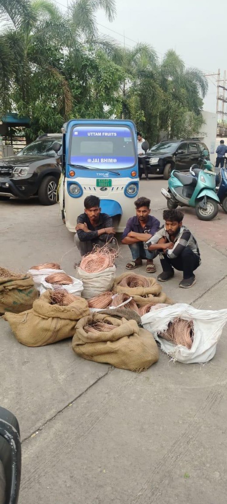 तांबे की वायर चोरी का खुलासा: 03 ओरापी गिरफ्तार