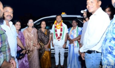 कांग्रेस प्रदेशाध्यक्ष दीपक बैज का विधायक चातुरी नंद के नेतृत्व में हुआ जोरदार स्वागत