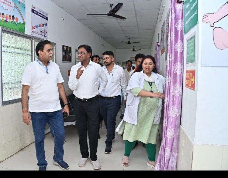 विधायक मूणत ने रामनगर प्राथमिक स्वास्थ्य केन्द्र का किया निरीक्षण
