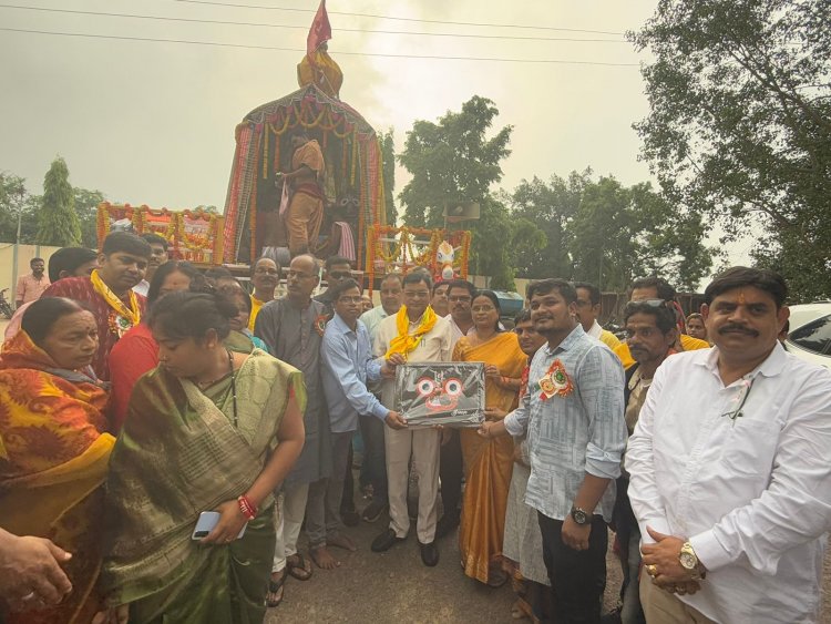 उद्योग मंत्री  लखन लाल देवांगन दादर खुर्द, बालको नगर और खरमोरा के रथ यात्रा में हुए सम्मिलित