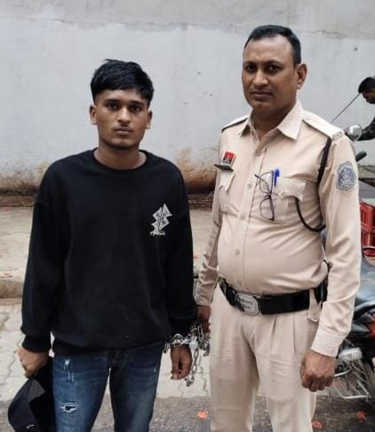 अवैध रूप से शराब बिकी करते संजू साहू गिरफ्तार।#