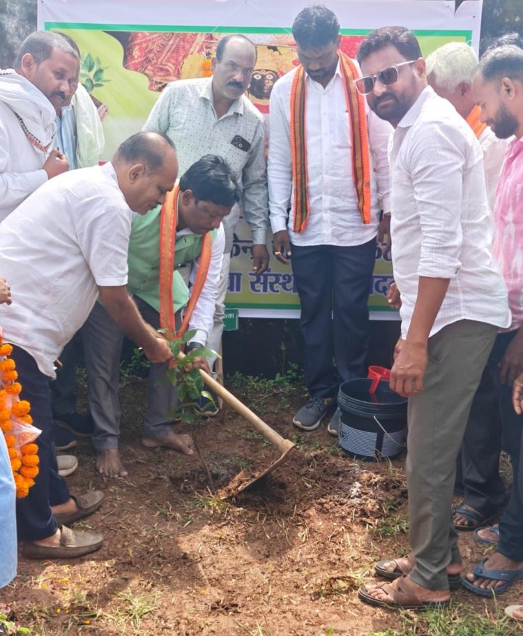 बस्तर दशहरा परंपरा संग प्रकृति संरक्षण, सांसद महेश कश्यप ने किया पौधरोपण