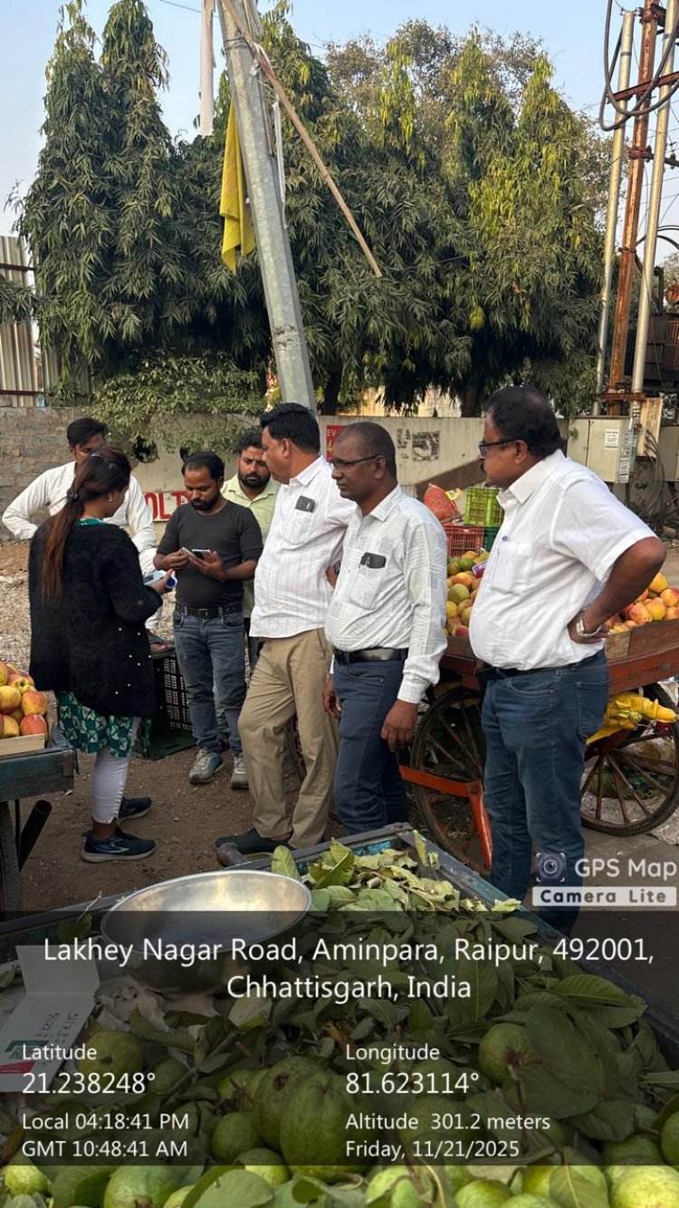   रायपुर- आज लगातार दूसरे दिन रायपुर नगर पालिक निगम के आयुक्त विश्वदीप के निर्देशानुसार