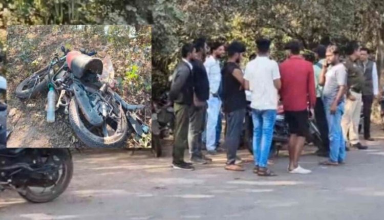 BREAKING : तेज रफ्तार हाइवा की टक्कर से बाइक सवार युवक – युवती की मौत, एक युवती की हालत गंभीर