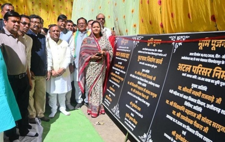 मंत्री लक्ष्मी राजवाड़े ने 18.38 करोड़ रुपए के विकास कार्यों का किया भूमिपूजन
