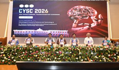 ट्रिपलआईटी -नया रायपुर में 21वीं 'युवा वैज्ञानिक कांग्रेस' का उपमुख्यमंत्री  विजय शर्मा ने किया शुभारंभ