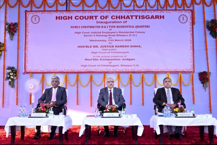 उच्च न्यायालय में कार्यरत न्यायिक कर्मचारियों के लिए 112 आवासों का न्यायमूर्ति रमेश सिन्हा द्वारा किया गयाआबंटन