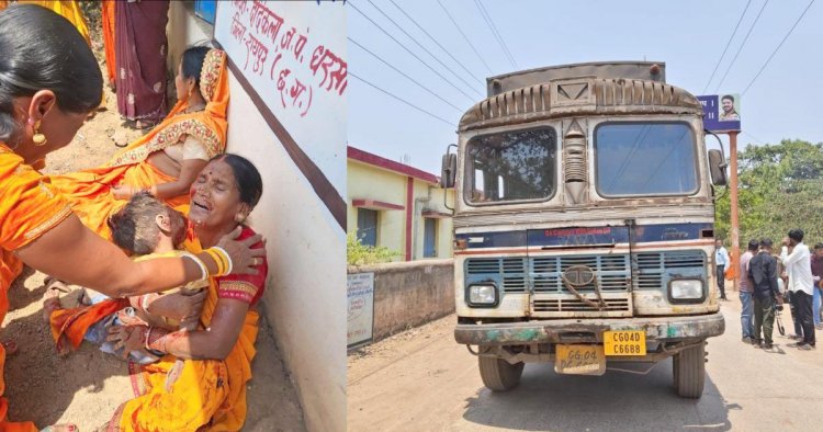 शादी की खुशियां मातम में बदली: तेज रफ्तार हाईवा की टक्कर से 4 साल के मासूम की मौत, मां गंभीर घायल, गांव में पसरा मातम…