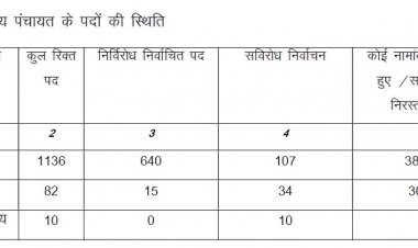 नगरीय निकायों एवं त्रि-स्तरीय पंचायतों के आम/उप निर्वाचन हेतु मतगणना शांतिपूर्ण संपन्न एवं परिणाम घोषित