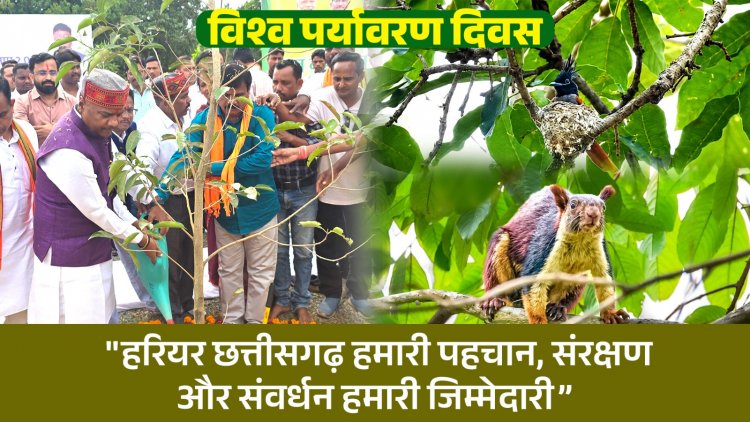 विश्व पर्यावरण दिवस पर वन मंत्री केदार कश्यप का प्रदेशवासियों को संदेश: कहा "हरियर छत्तीसगढ़ हमारी पहचान, संरक्षण और संवर्धन हमारी जिम्मेदारी