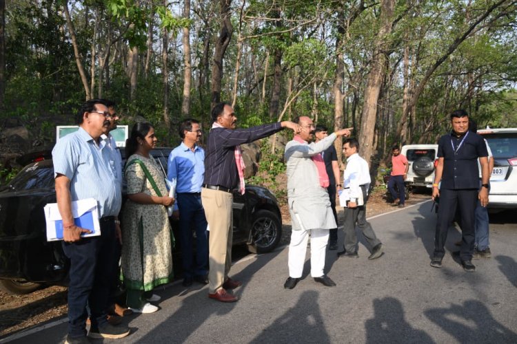  उप मुख्यमंत्री  अरुण साव ने 308 करोड़ की लागत से बन रहे केशकाल घाट बायपास रुट का किया निरीक्षण
