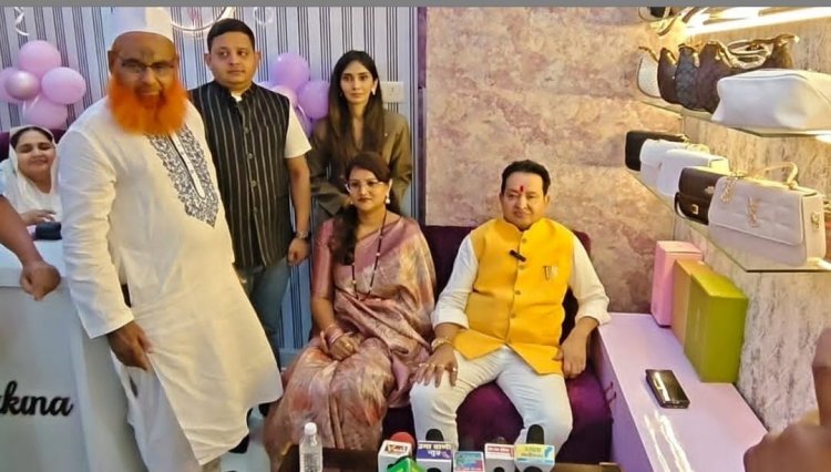 विधायक संपत अग्रवाल व सैय्यद सलमा ने किया नेल्स बाय सकीना का भव्य शुभारंभ।