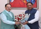 मुख्यमंत्री विष्णु देव साय ने केंद्रीय स्वास्थ्य मंत्री जे.पी. नड्डा से की सौजन्य भेंट