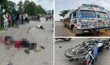 CG : दर्दनाक सड़क हादसा, तेज रफ्तार ट्रक ने बाइक सवार 3 युवकों को कुचला, मौके पर मौत