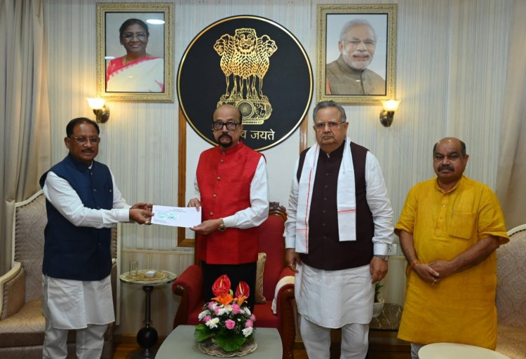 मुख्यमंत्री  विष्णु देव साय ने राज्यपाल  रमेन डेका से की सौजन्य भेंट