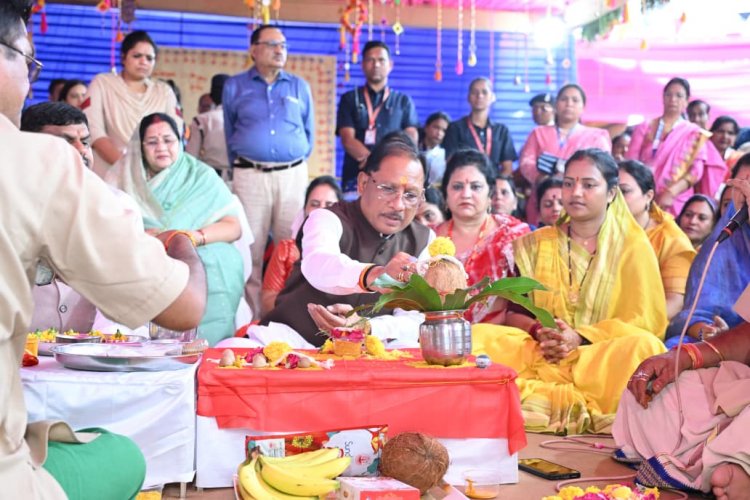 मुख्यमंत्री  विष्णु देव साय ने कहा - आज मेरा घर आप सभी बहनों का मायका, आपका अपने भाई के घर आना मेरे लिए सौभाग्य की बात