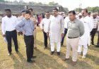 कैबिनेट मंत्री श्री यादव और कलेक्टर श्री सिंह ने किया कार्यक्रम स्थल का निरीक्षण