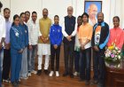राज्यपाल डेका से प्रदेश के उत्कृष्ट खिलाडिय़ों ने की सौजन्य भेंट