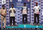 जयपुर राजस्थान में आयोजित 46 NTPC जूनीयर नेशनल आर्चरी चैम्पियनशीप गोल्ड 