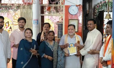 त्रिलोकी माँ कालीबाड़ी समिति ने विधायक  सुनील सोनी का किया सम्मान