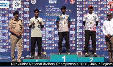 जयपुर राजस्थान में आयोजित 46 NTPC जूनीयर नेशनल आर्चरी चैम्पियनशीप गोल्ड 