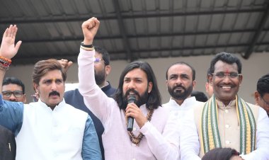 गरियाबंद में भाजपा की विशाल पदयात्रा में शामिल हुए कैबिनेट मंत्री गुरु खुशवंत साहेब