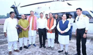 मुख्यमंत्री विष्णुदेव साय के साथ विधायक पुरन्दर मिश्रा ने केंद्रीय मंत्री जे.पी. नड्डा से की आत्मीय भेंट