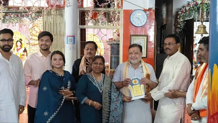त्रिलोकी माँ कालीबाड़ी समिति ने विधायक  सुनील सोनी का किया सम्मान